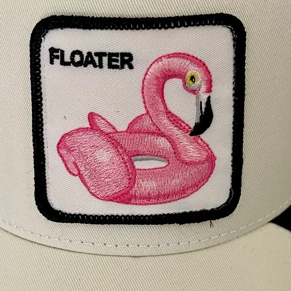 Goorin Bros White and Pink Flamingo Trucker Hat - Picture 2 of 3